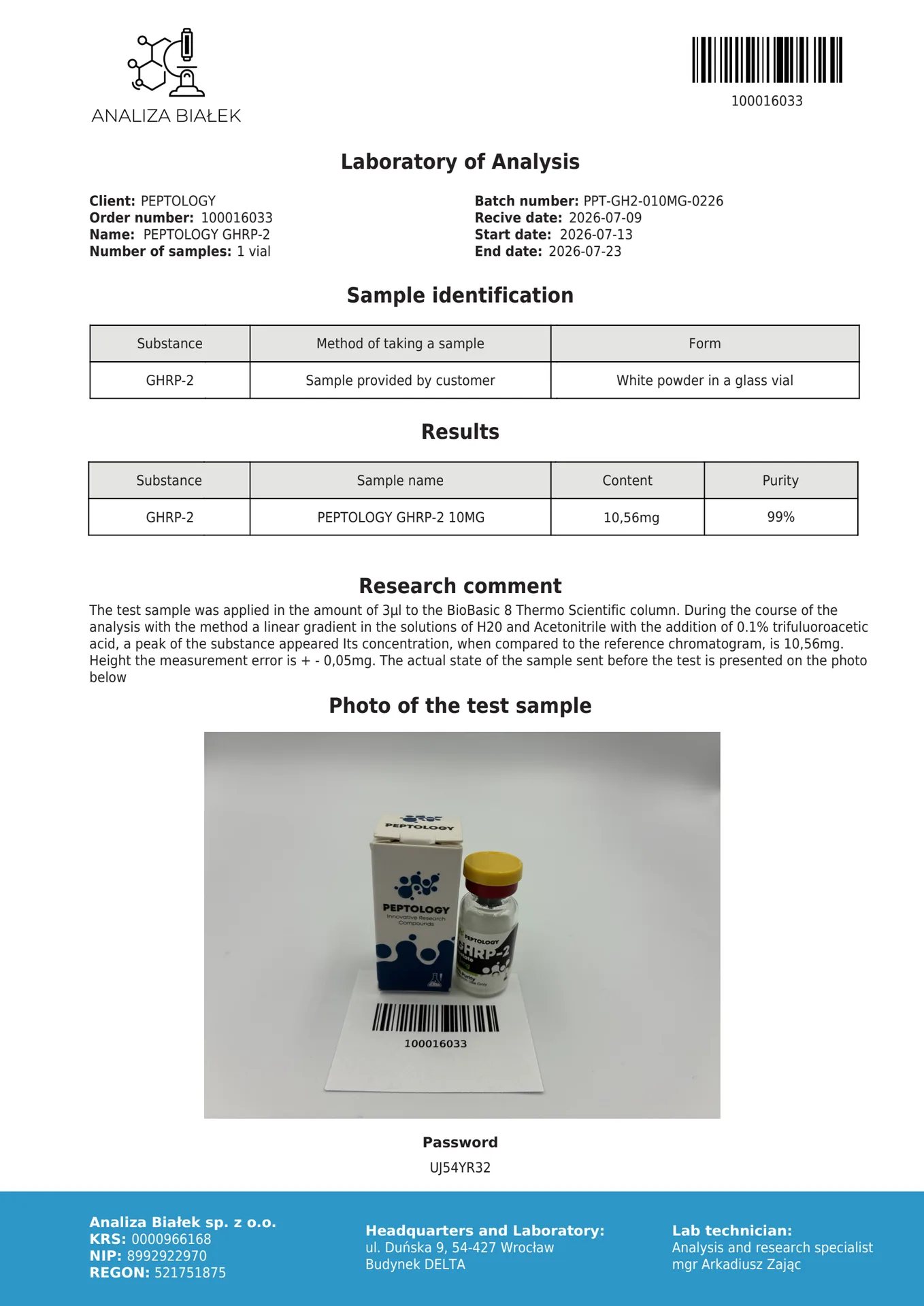 GHRP-2 10 mg – Ghrelin-Analogon (GHS-R1a-Agonist) zur GH-Sekretion – Bild 2