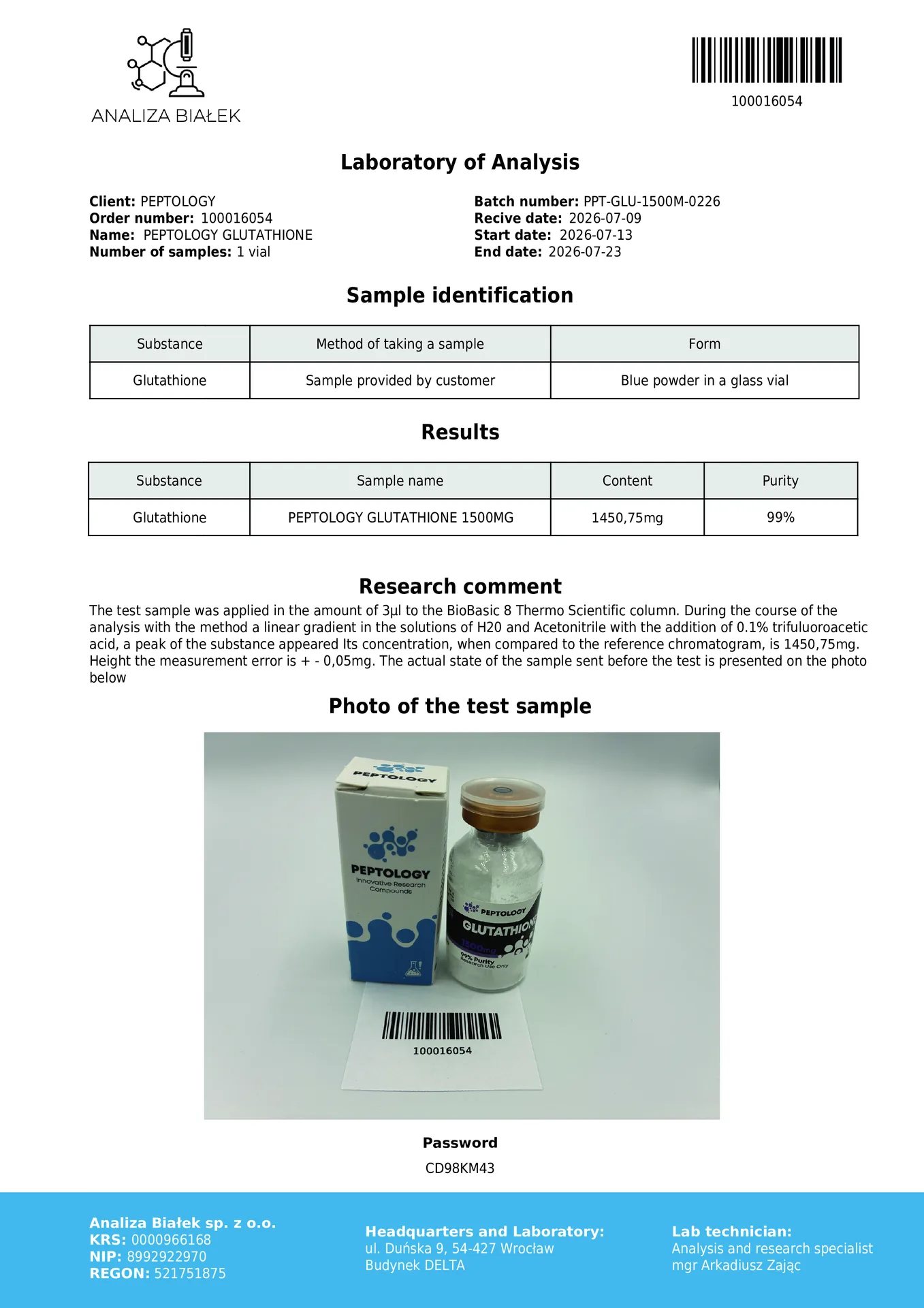 Glutathion (Glutathione) 1500 mg – Tripeptid-Antioxidans – Bild 2